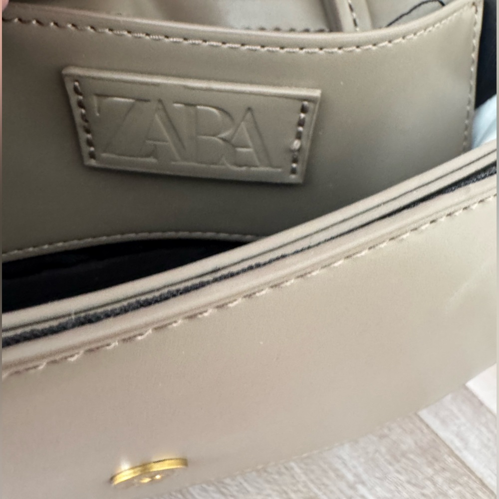 NWOT ZARA Elegant Viral Gray Crossbody Shoulder Bag - Picture 9 of 11
